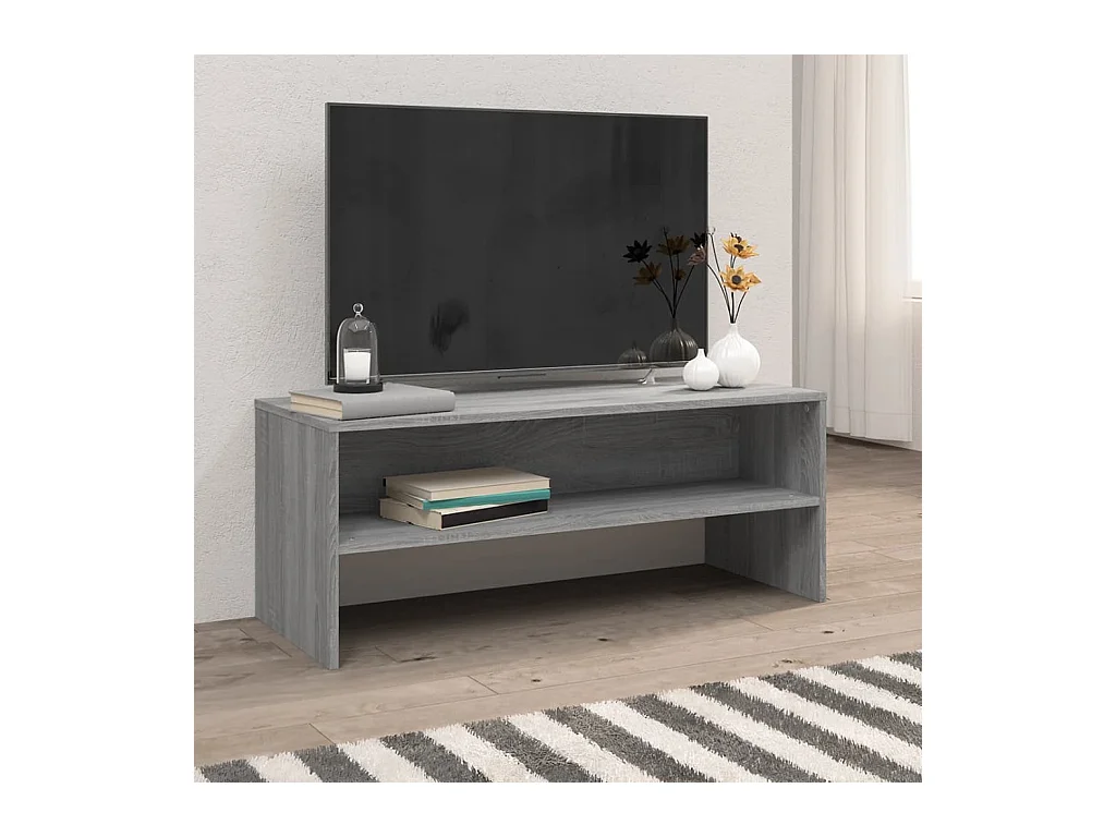 Meuble TV Sonoma gris 100x40x40 cm Bois d'ingénierie