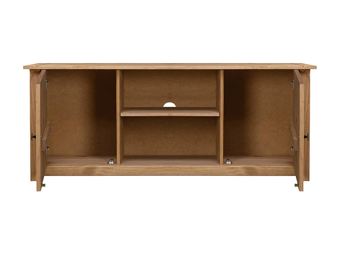 Meuble TV 120x40x50 cm Bois de pin massif Gamme Panama