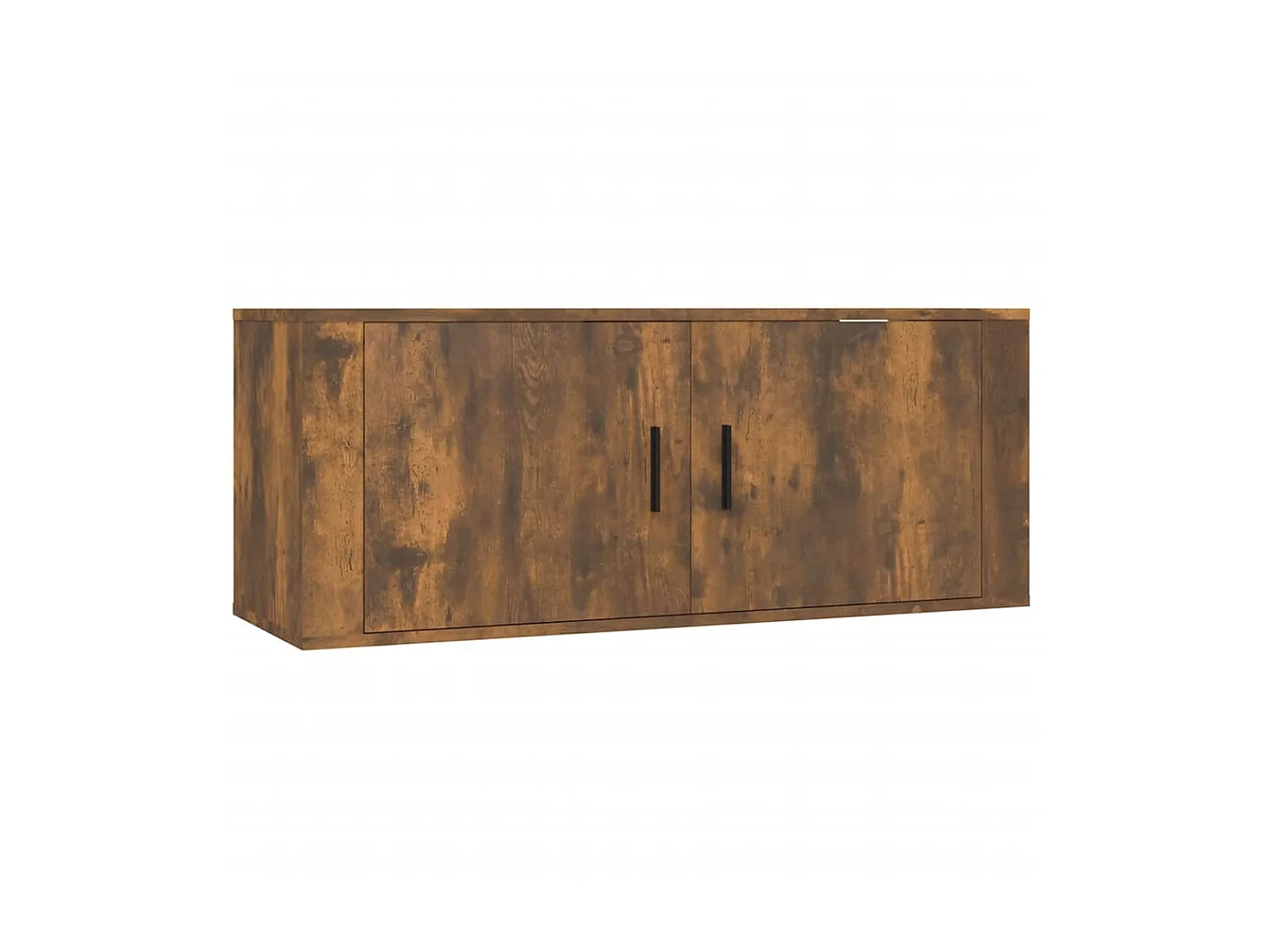 Set da 2 supporti TV in legno multistrato di rovere affumicato