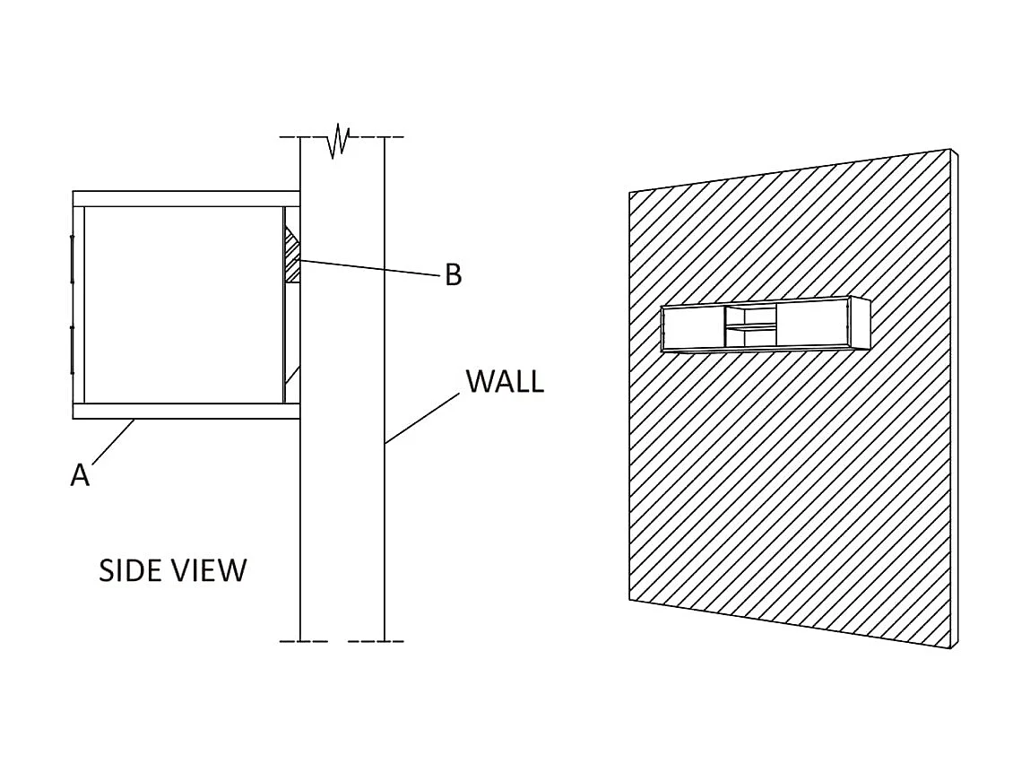 Meuble TV mural 135x30x30 cm Bois de teck massif