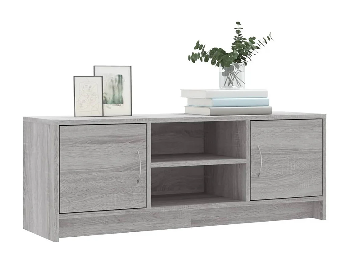 Meuble TV sonoma gris 102x30x37,5 cm bois d'ingénierie