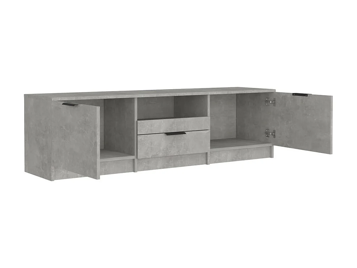Mueble TV Gris cemento 140x35x40 cm Madera contrachapada