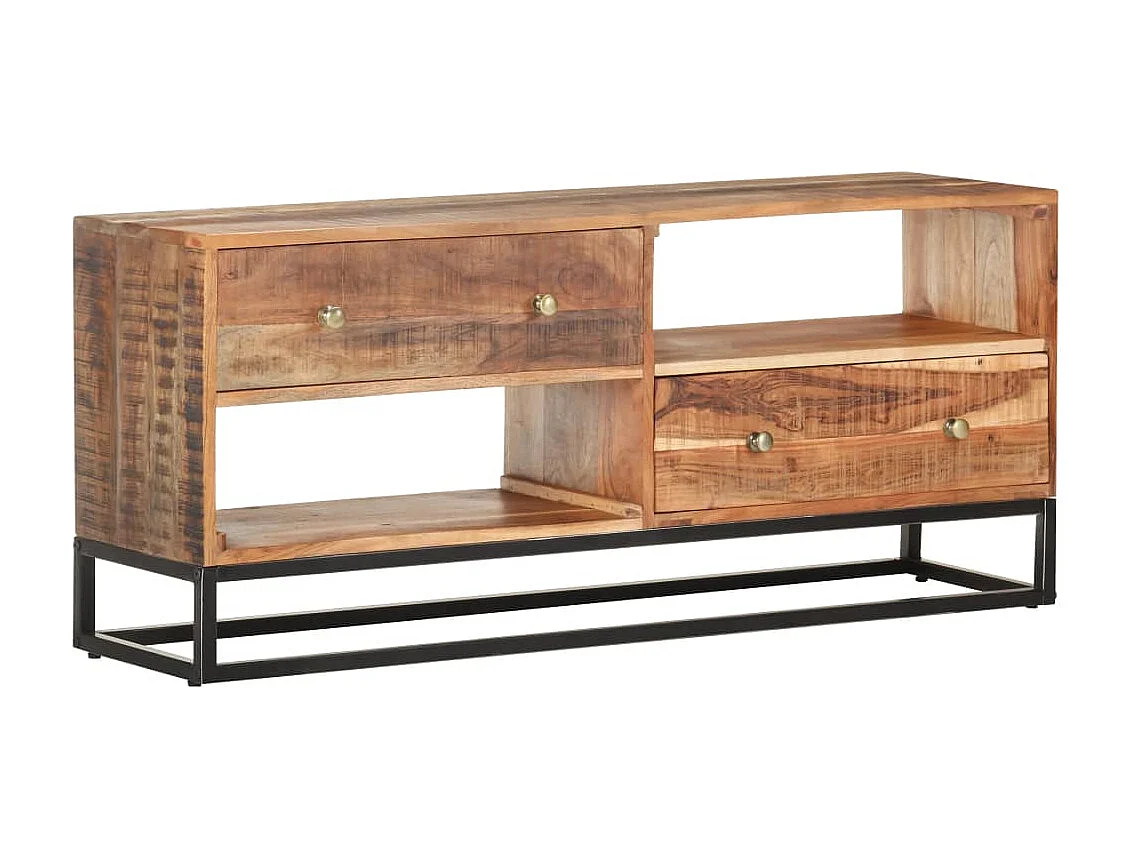 Meuble TV 120x30x50 cm Bois d'acacia brut