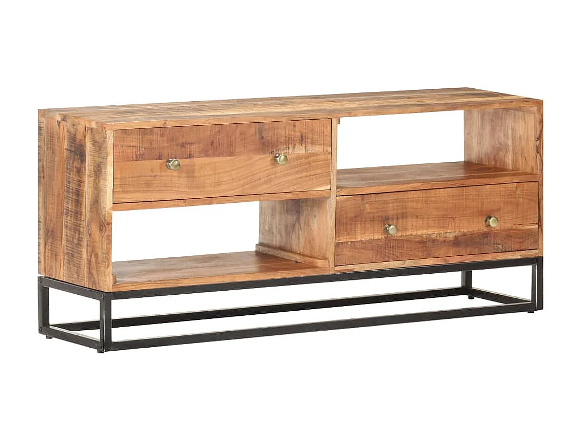 Meuble TV 120x30x50 cm Bois d'acacia brut