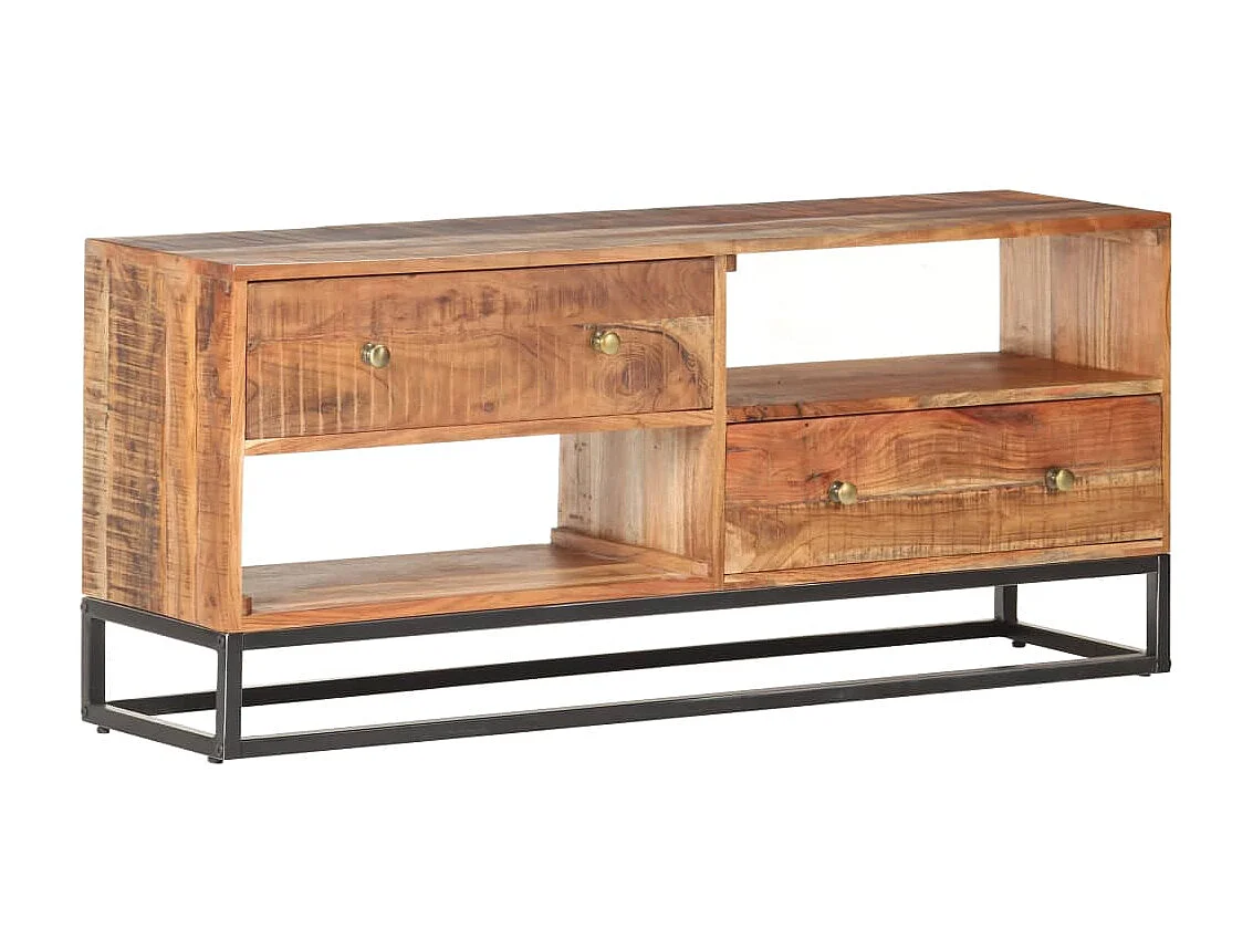 Meuble TV 120x30x50 cm Bois d'acacia brut