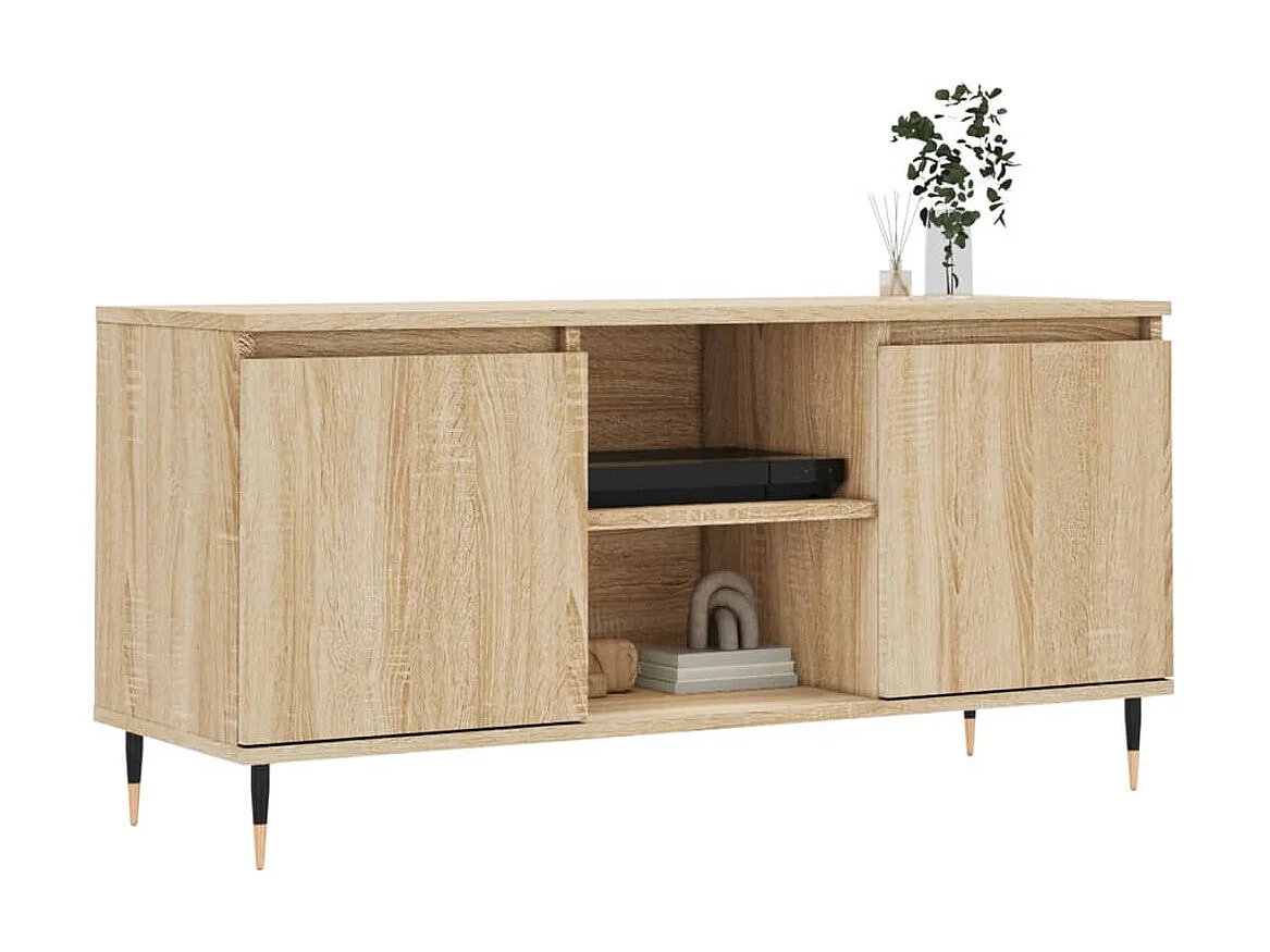 Meuble TV chêne sonoma 104x35x50 cm bois d'ingénierie