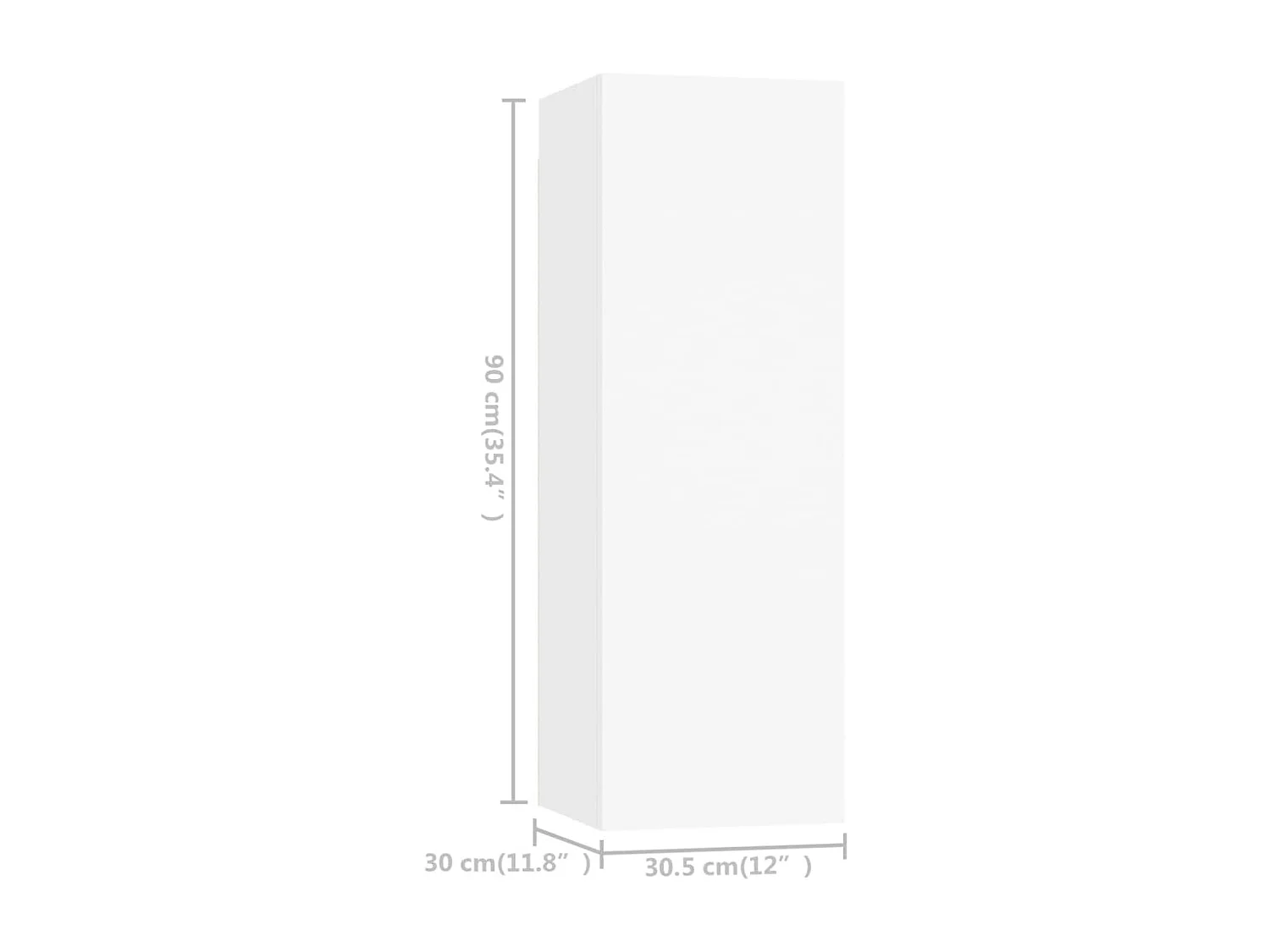 TV-meubelset 4-delig Spaanplaat Wit