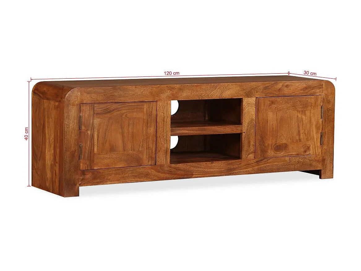 TV-meubel Massief hout met honingafwerking 120 x 30 x 40 cm