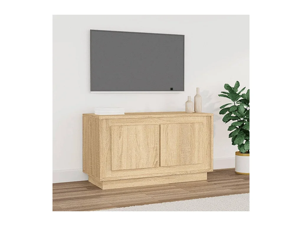 Meuble TV chêne sonoma 80x35x45 cm bois d'ingénierie