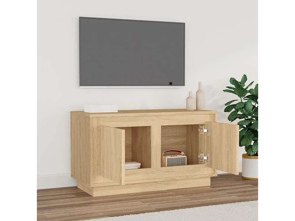TV-Schrank aus Sonoma-Eiche, 80 x 35 x 45 cm, Holzwerkstoff