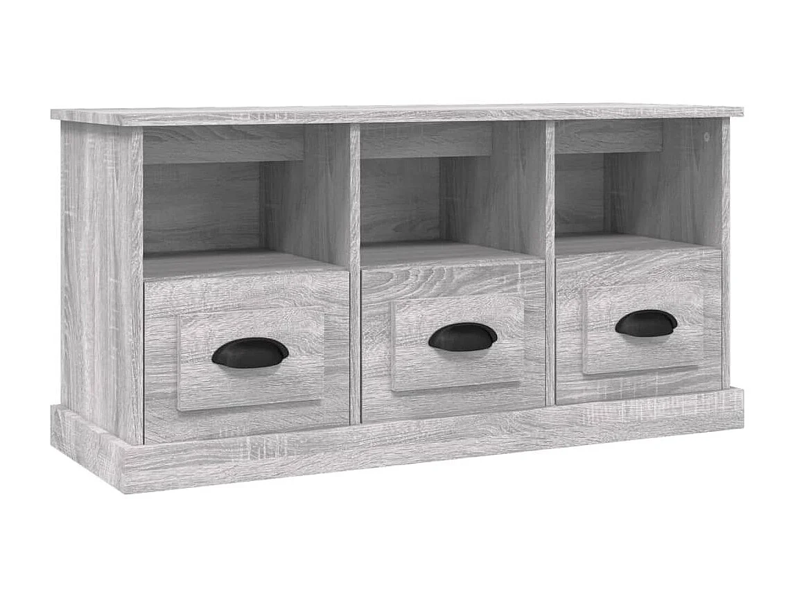 Mueble TV Sonoma gris 100x35x50 cm madera contrachapada