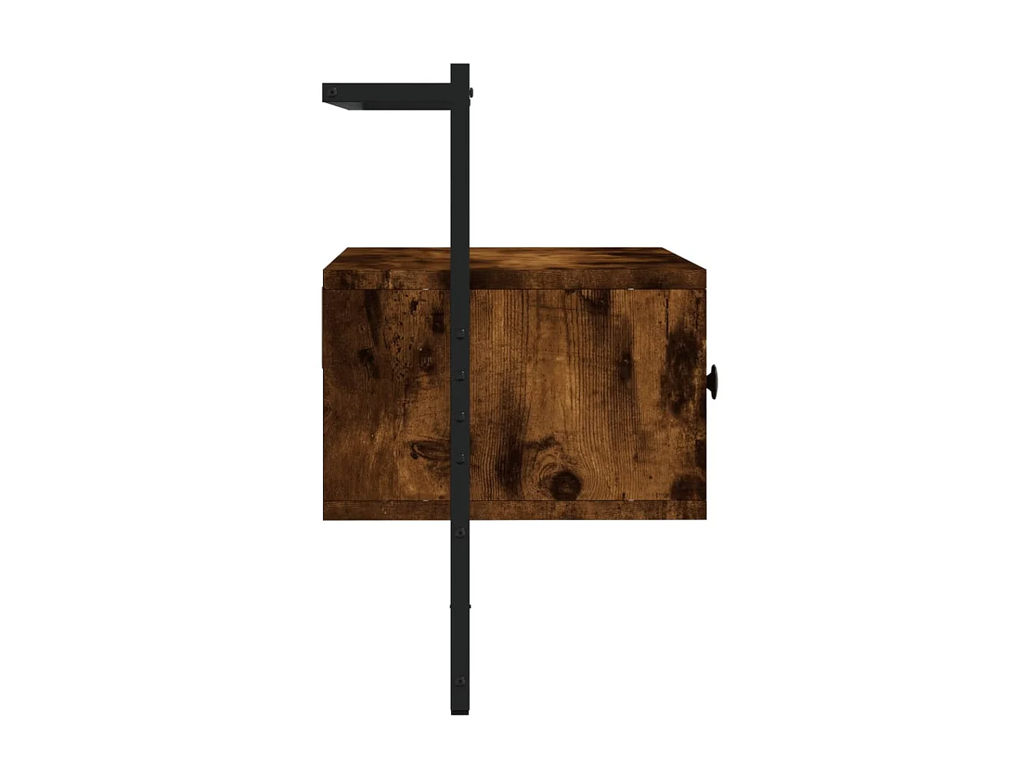 Meuble TV mural chêne fumé 60,5x30x51 cm bois d'ingénierie