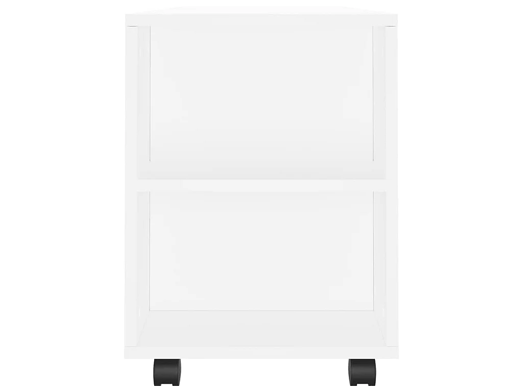 Meuble TV blanc 102x34,5x43 cm bois d'ingénierie