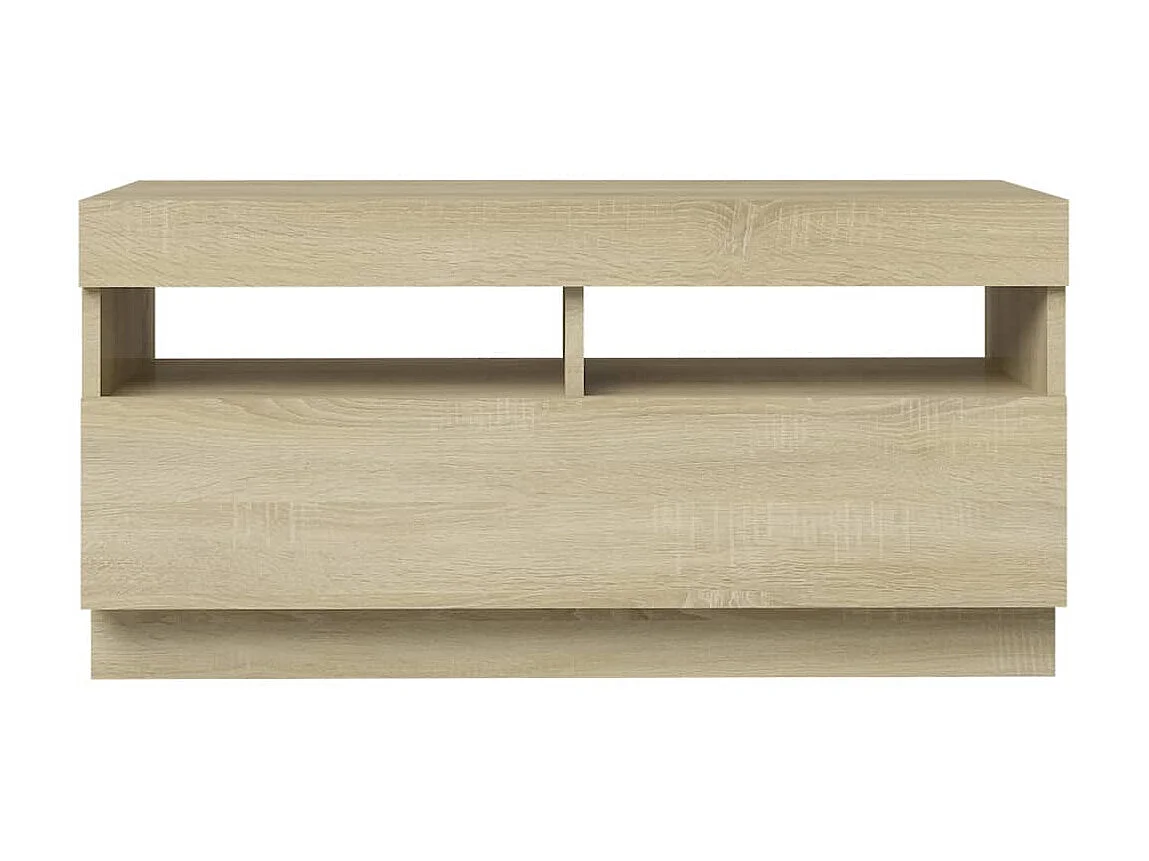 Meuble TV avec lumières LED chêne sonoma 80x35x40 cm