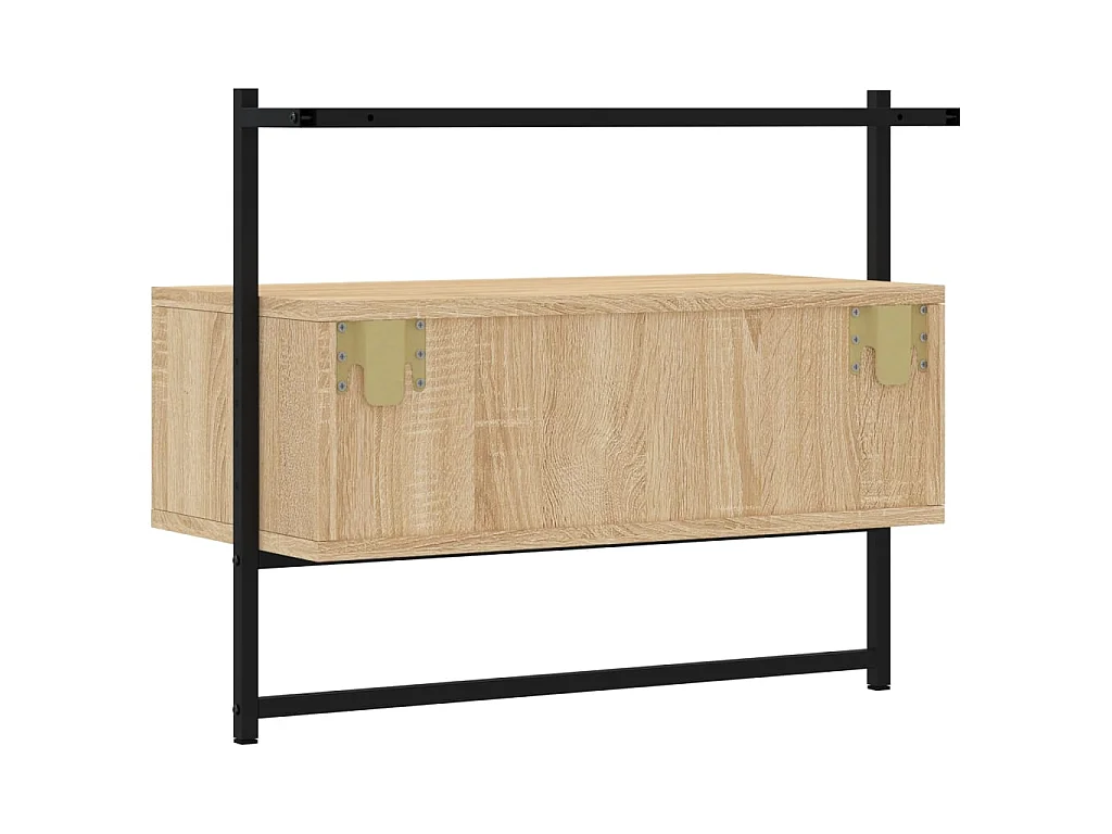 Meuble TV mural chêne sonoma 60,5x30x51 cm bois d'ingénierie