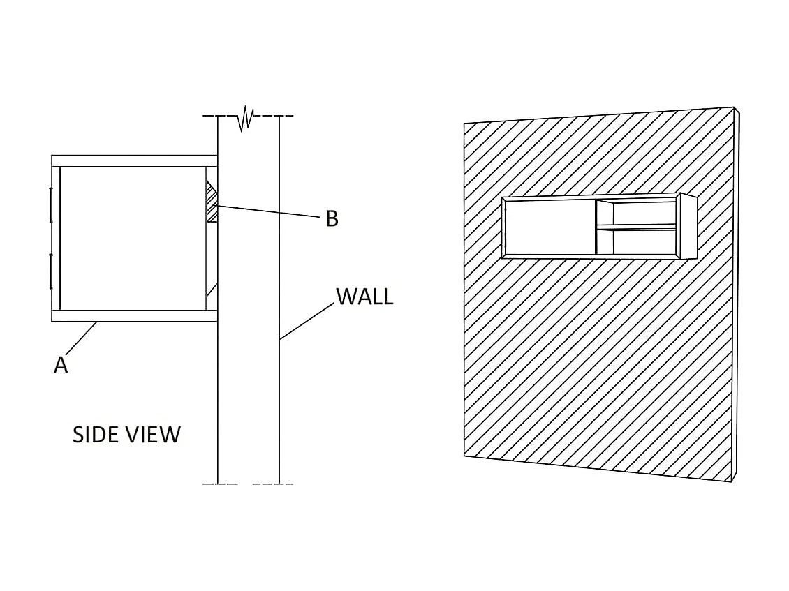 Mueble TV de pared 180x30x30 cm Madera maciza de teca