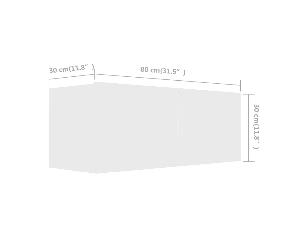 Set mobile TV 6 pezzi in truciolare bianco