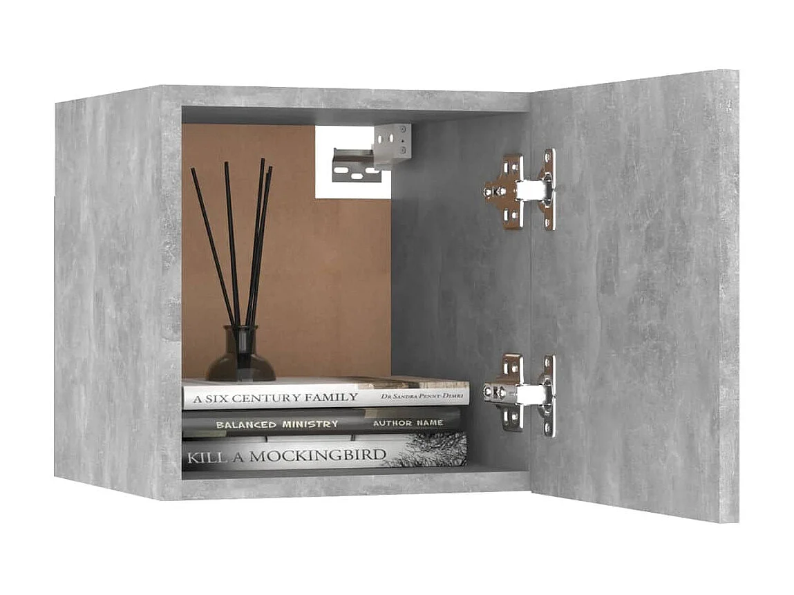 Meubles TV muraux 2 pcs Gris béton 30,5x30x30 cm