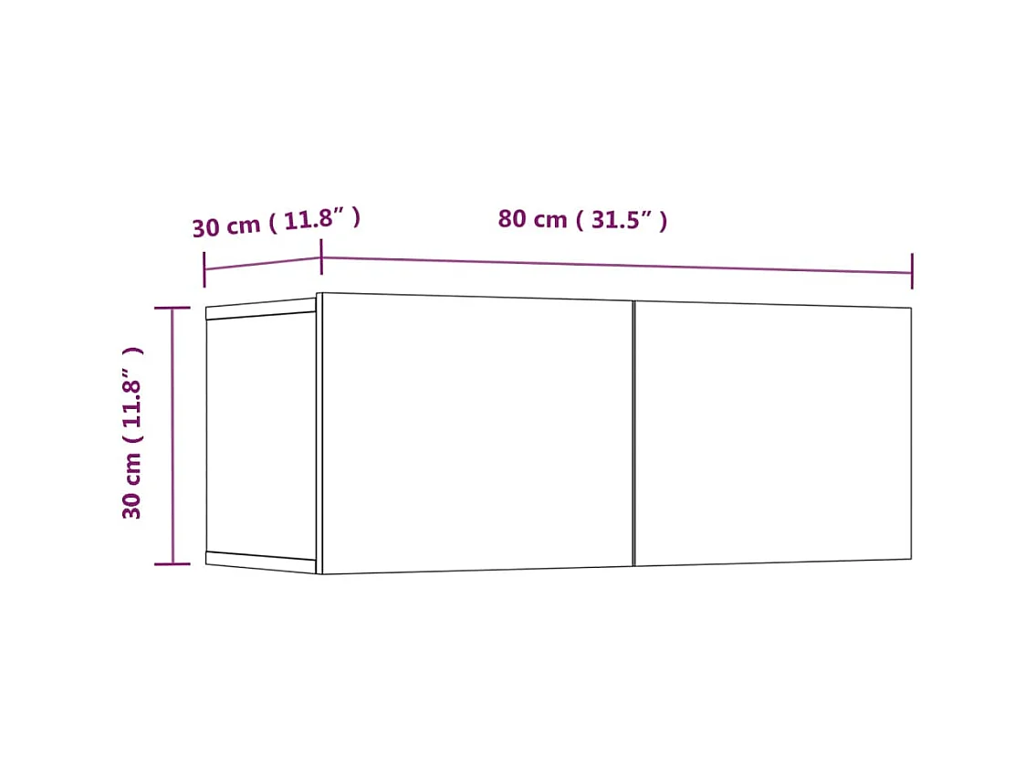 Ensemble de meubles TV 4 pcs Blanc brillant Bois d'ingénierie