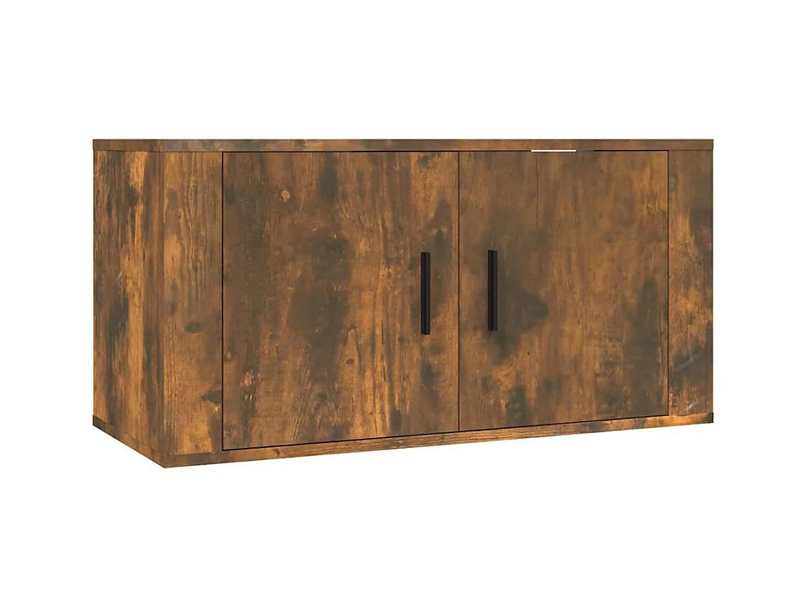 Wand-TV-Einheiten 3 Stück Räuchereiche 80x34,5x40 cm