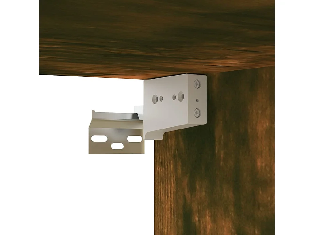 Meuble TV Chêne fumé 80x30x30 cm Bois d'ingénierie