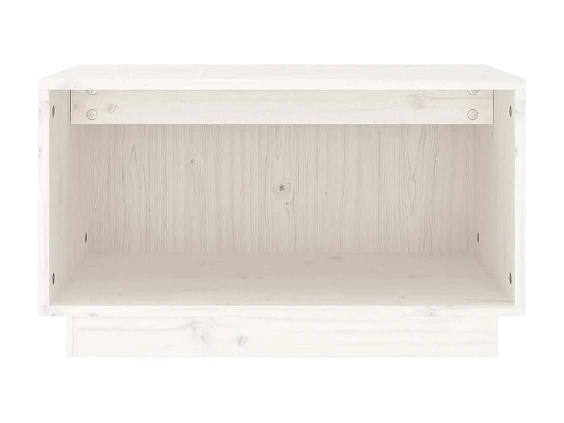 Meuble TV Blanc 60x35x35 cm Bois de pin massif