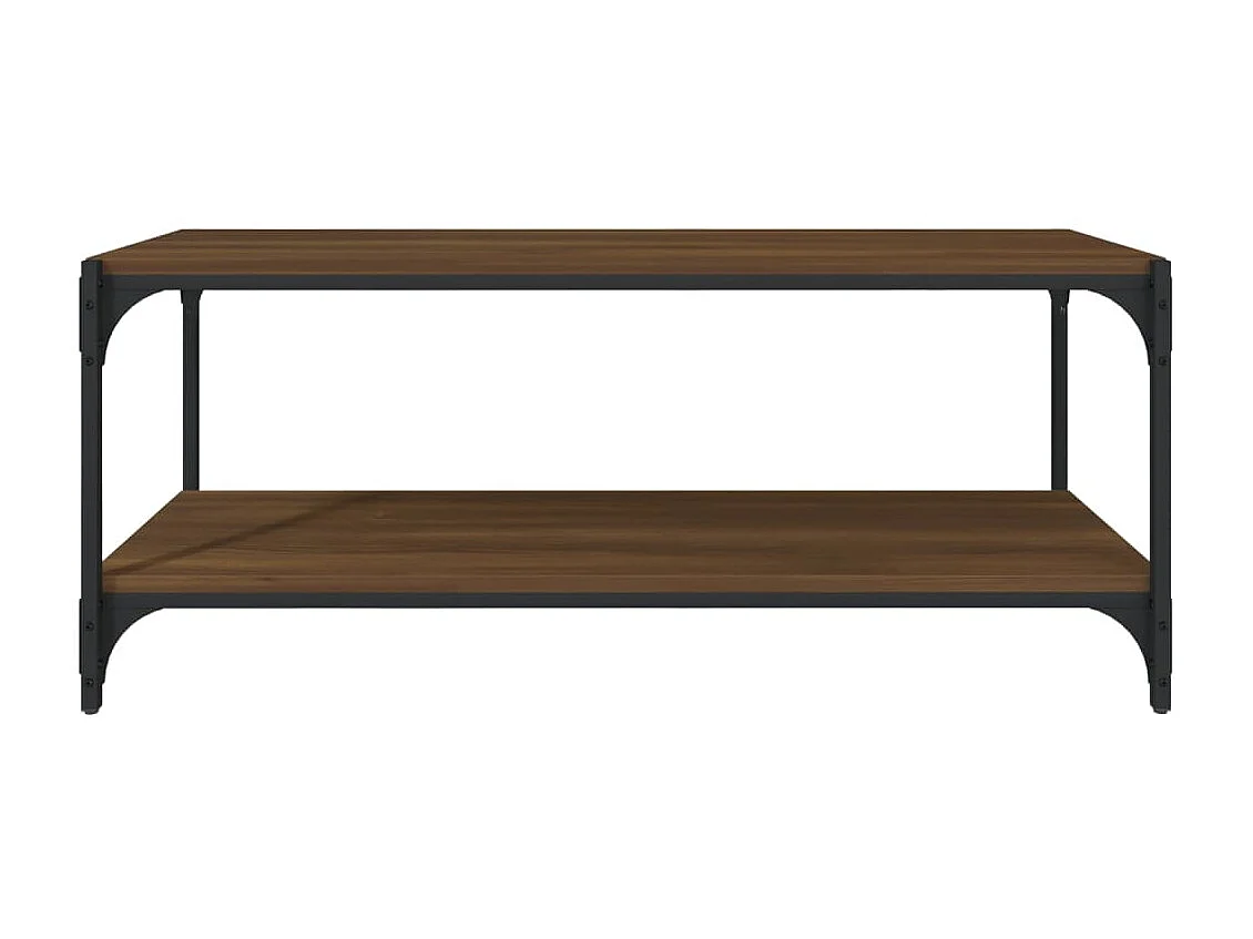 Meuble TV Chêne marron 100x33x41 cm Bois d'ingénierie et acier