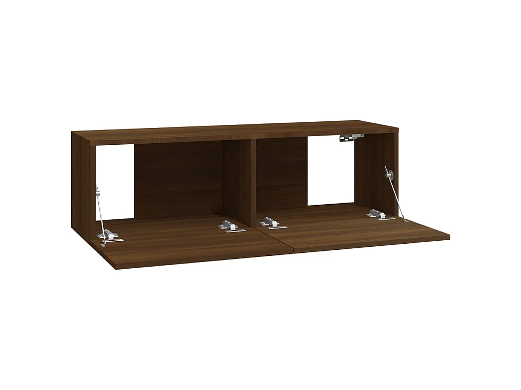 Set supporto TV da 8 pezzi in MDF rovere marrone