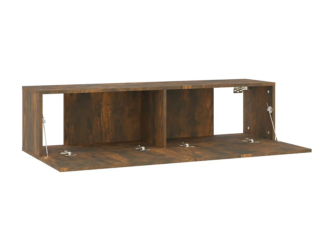 Armoire murale TV Chêne fumé 120x30x30 cm Bois d'ingénierie