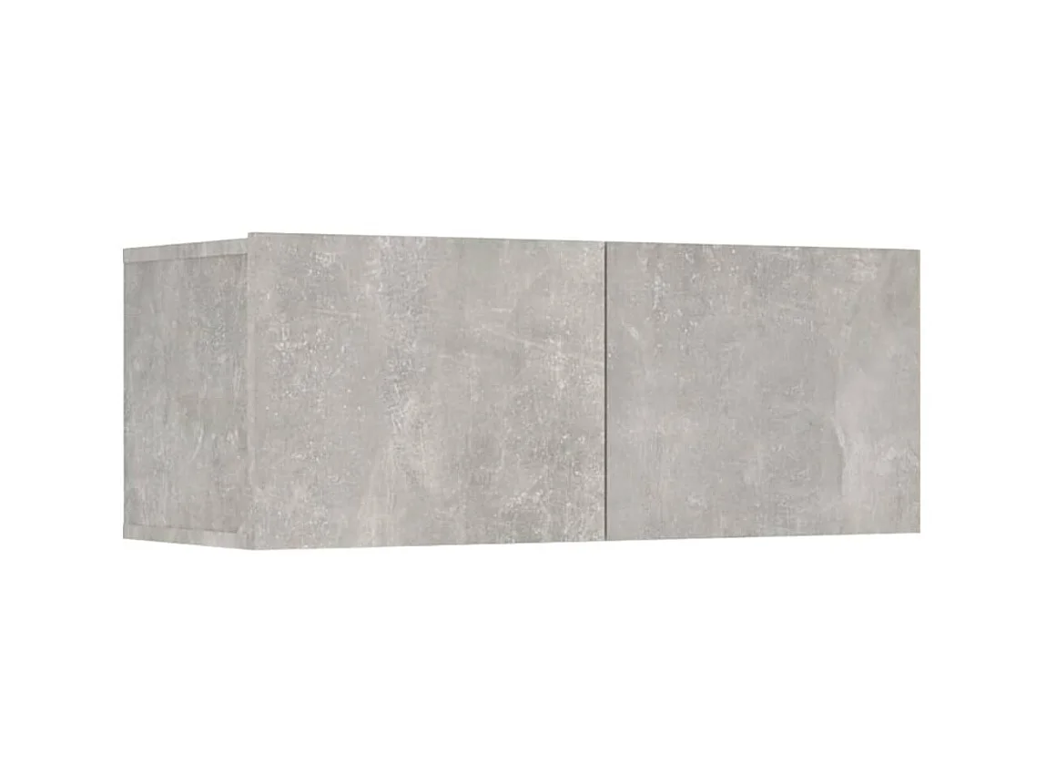 Ensemble de meubles TV 7 pcs Gris béton Bois d'ingénierie