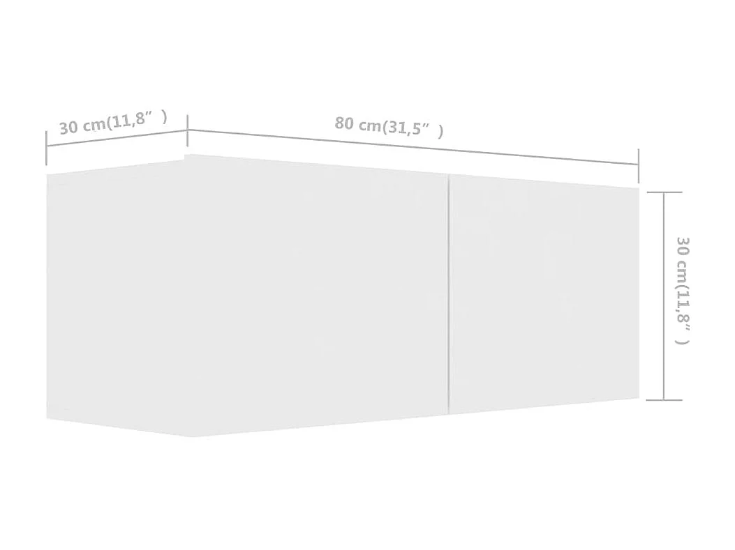 Ensemble de meuble TV 4 pcs Blanc Aggloméré