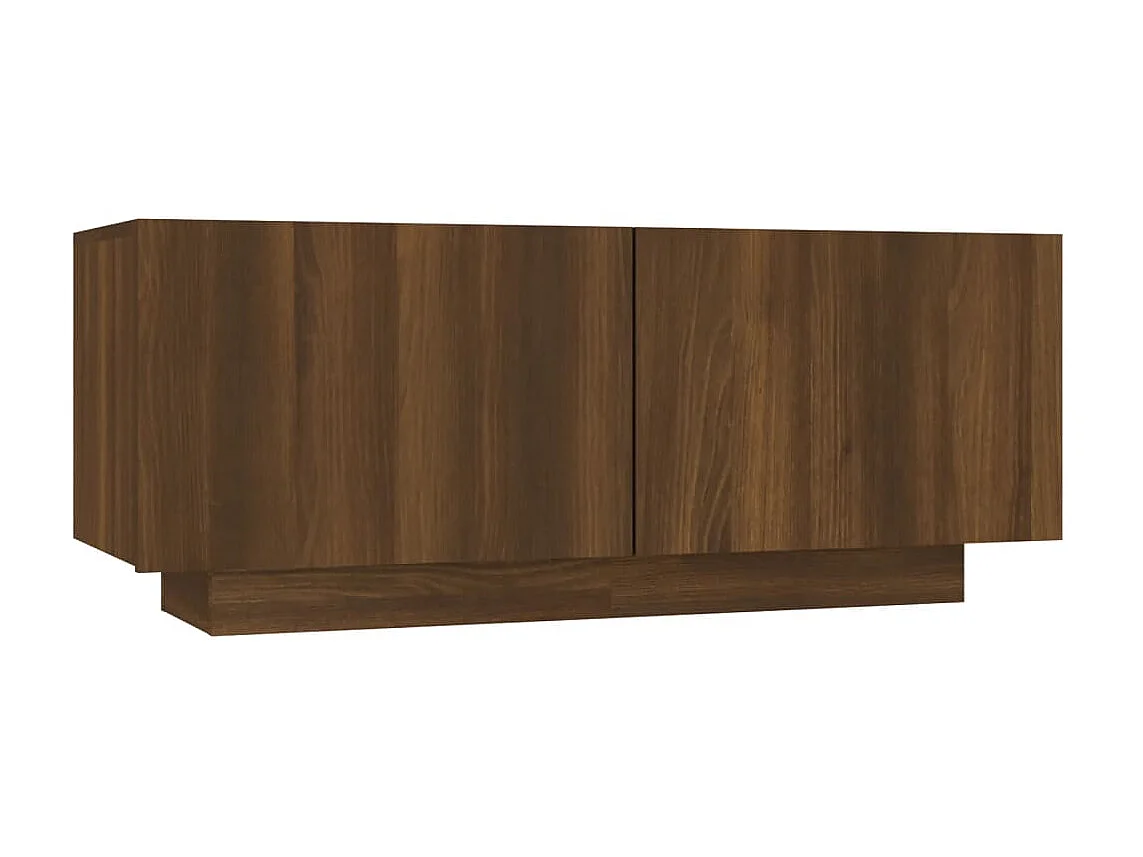 TV-meubel Bruin eiken 100x35x40 cm Bewerkt hout