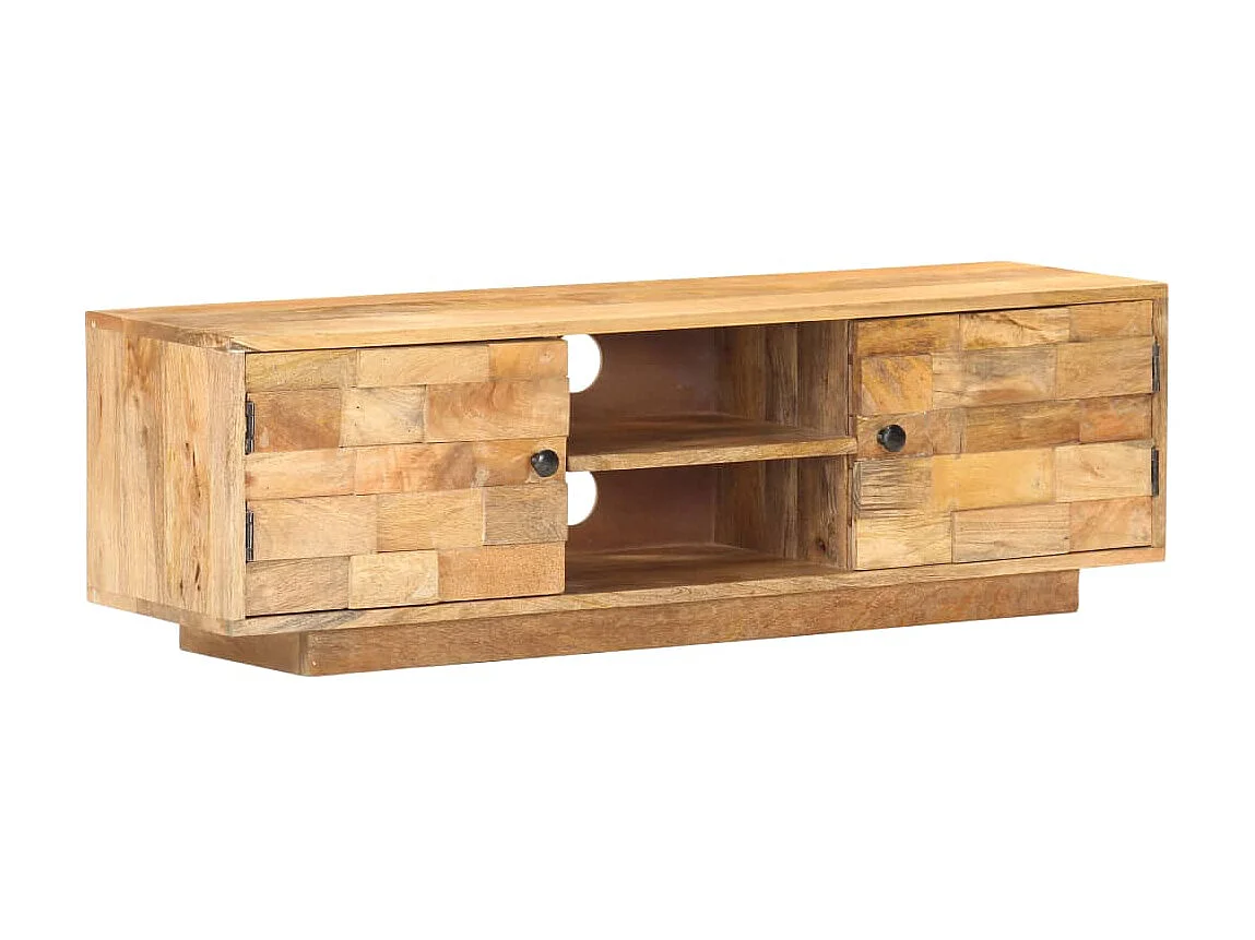 Meuble TV 116x30x35 cm Bois de manguier solide