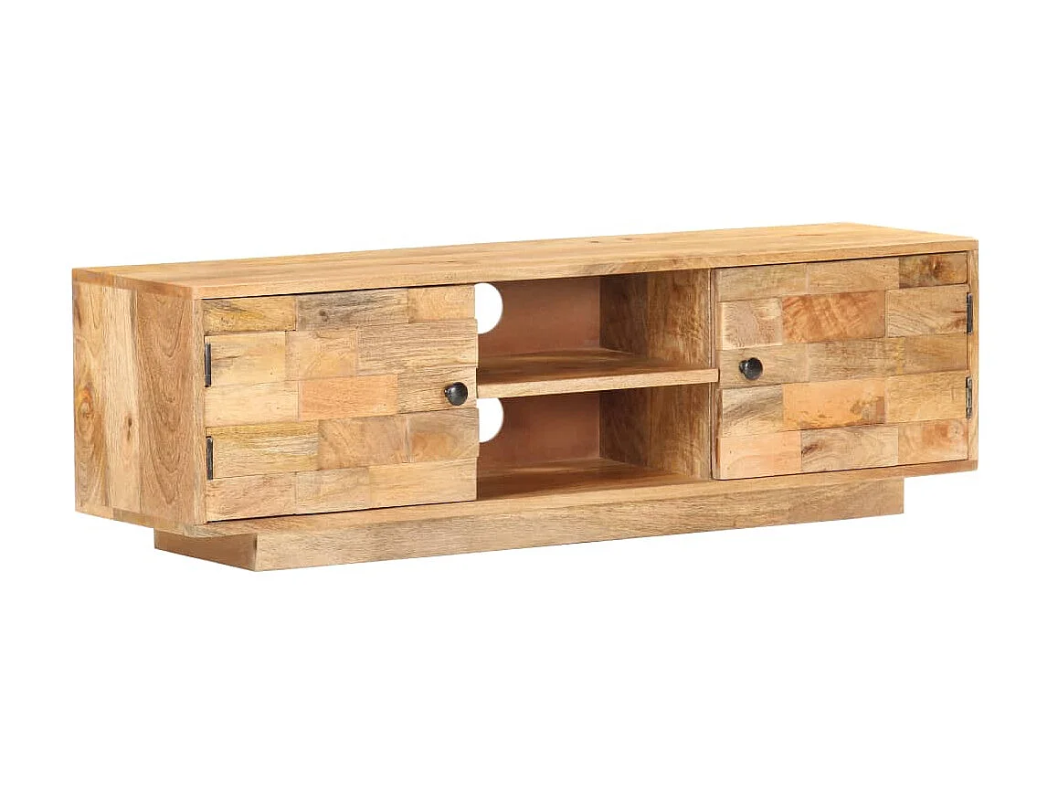 Meuble TV 116x30x35 cm Bois de manguier solide