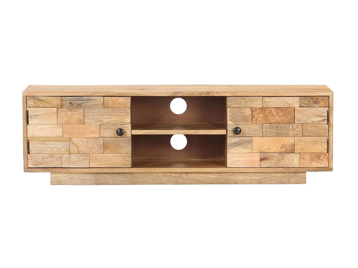 Meuble TV 116x30x35 cm Bois de manguier solide
