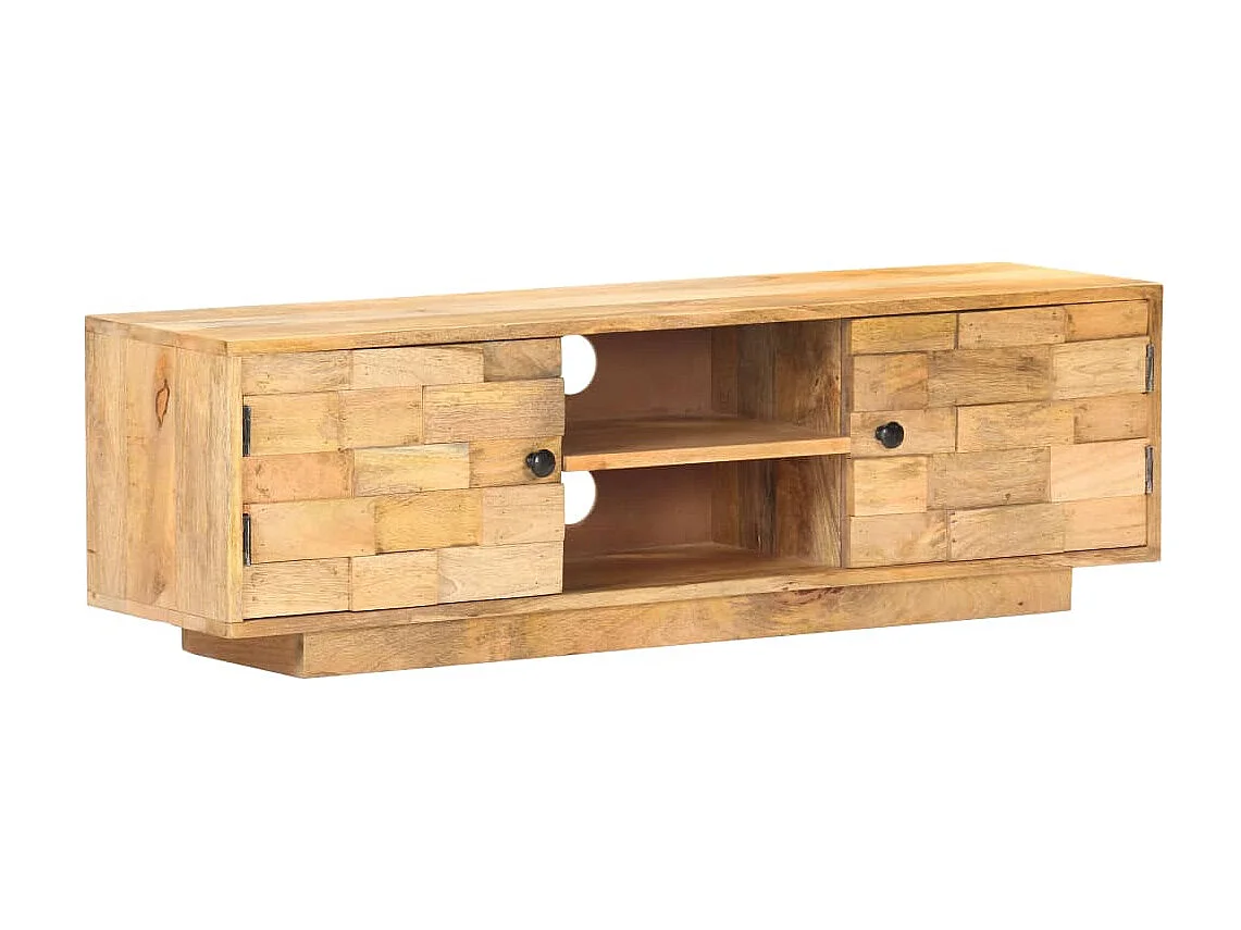 Meuble TV 116x30x35 cm Bois de manguier solide
