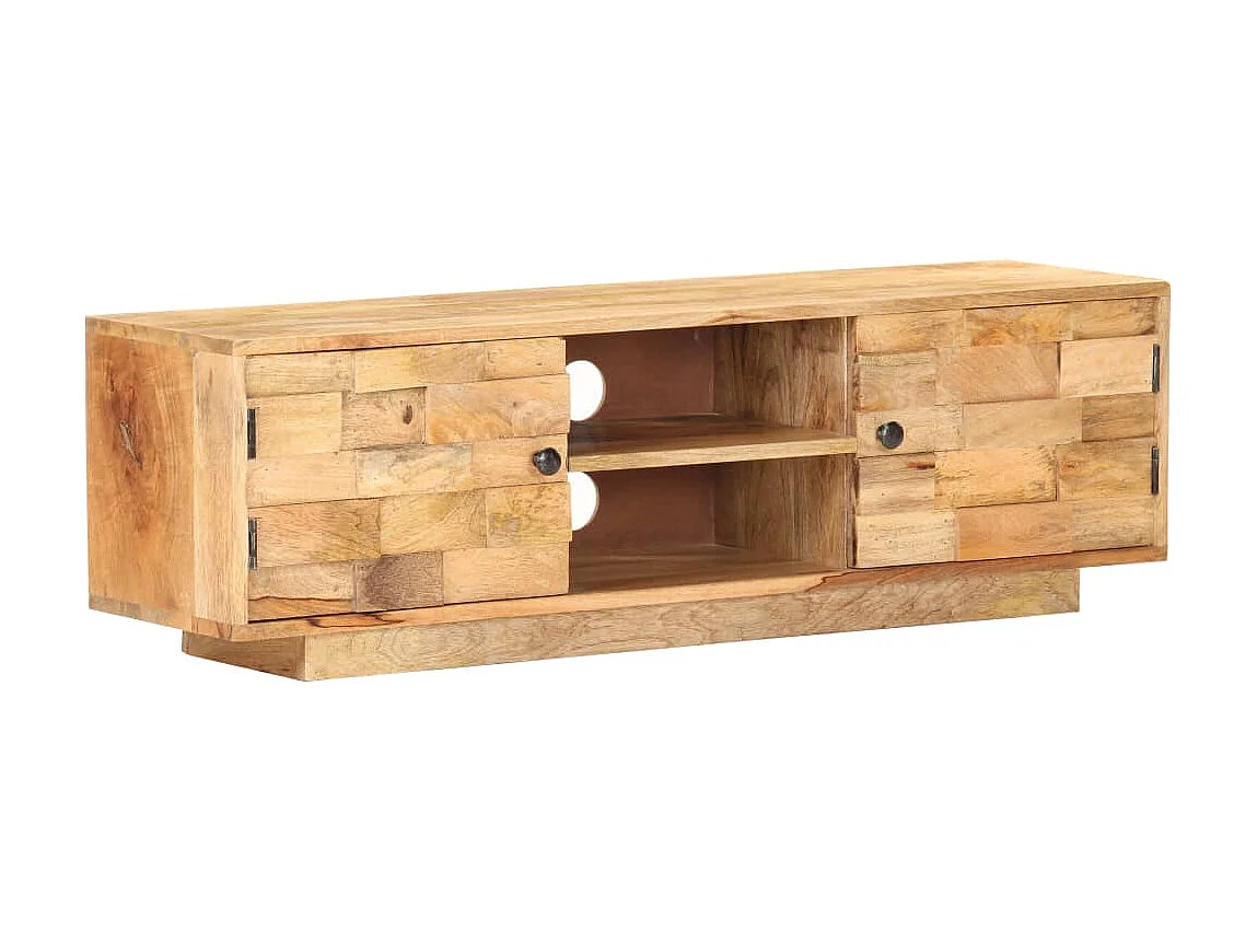 Meuble TV 116x30x35 cm Bois de manguier solide