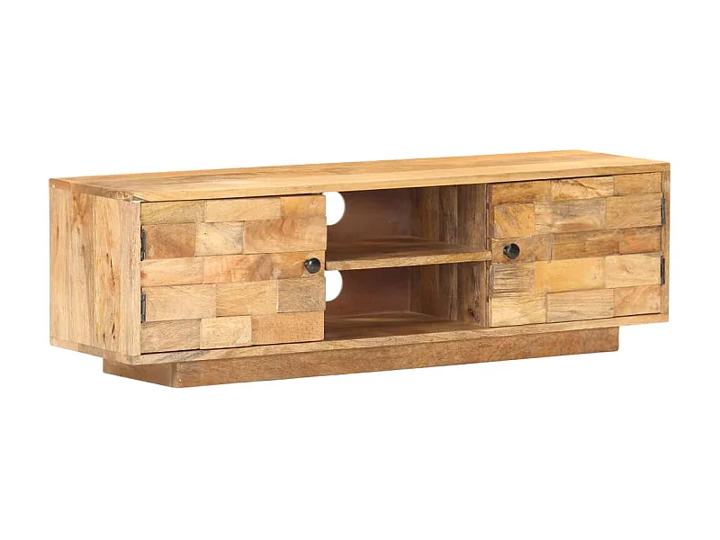 Meuble TV 116x30x35 cm Bois de manguier solide