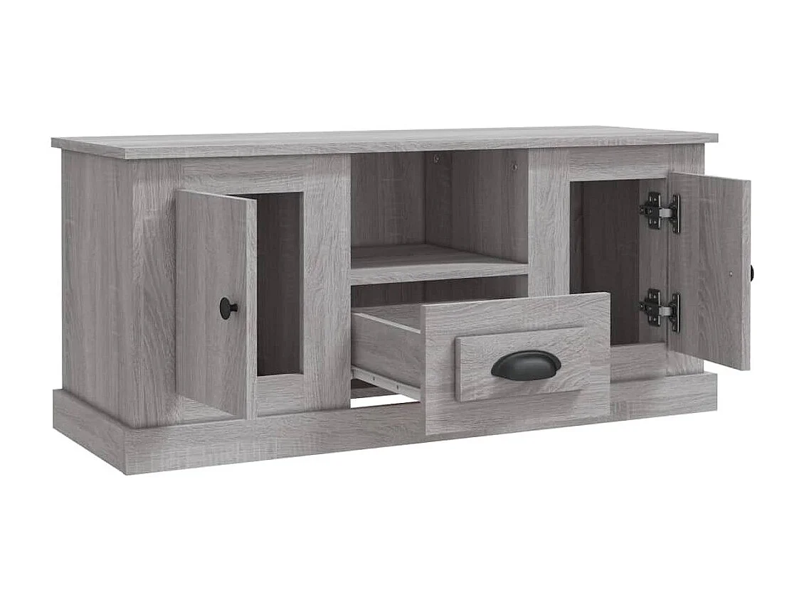 Meuble TV sonoma gris 100x35,5x45 cm bois d'ingénierie