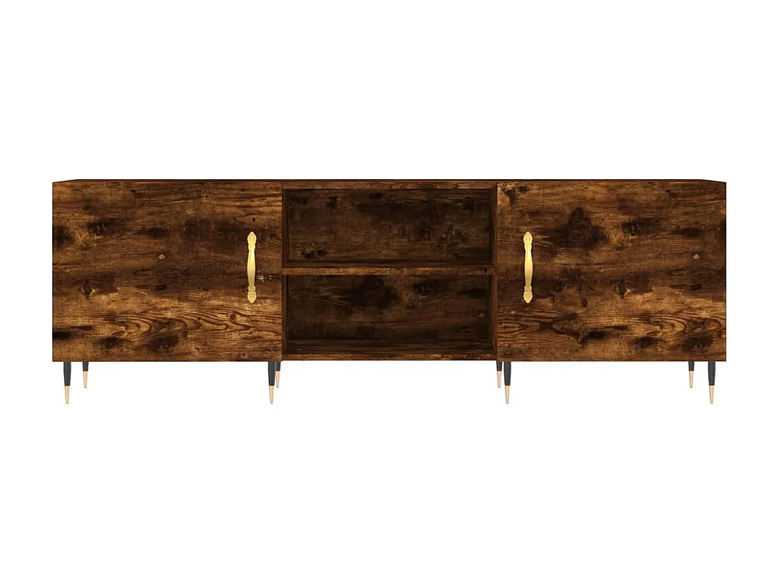 Mobile TV rovere affumicato 150x30x50 cm in derivati del legno