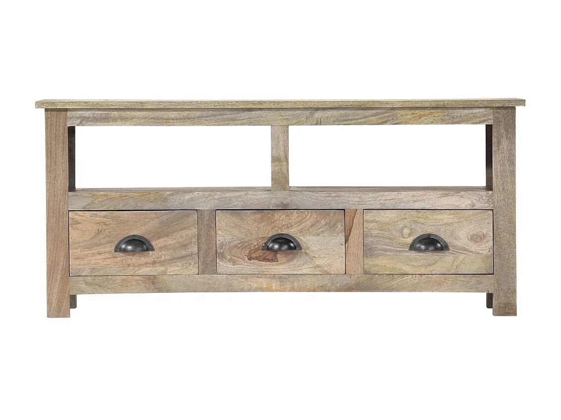 Mueble TV 110x30x50 cm Madera maciza de mango