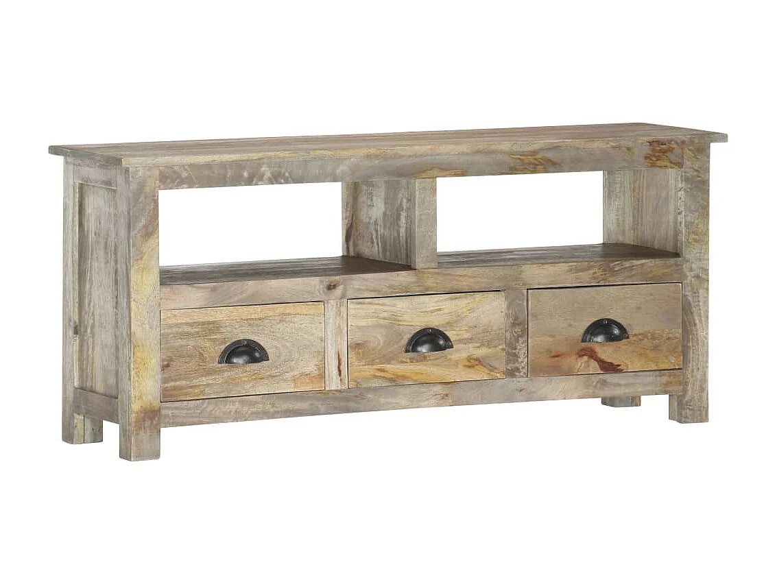 Mueble TV 110x30x50 cm Madera maciza de mango