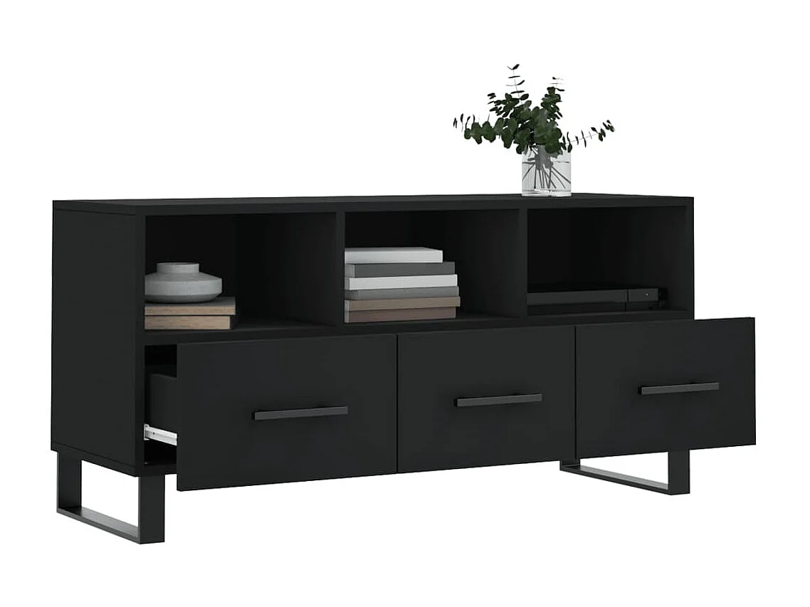 Mobile TV nero 102x36x50 cm in derivati del legno