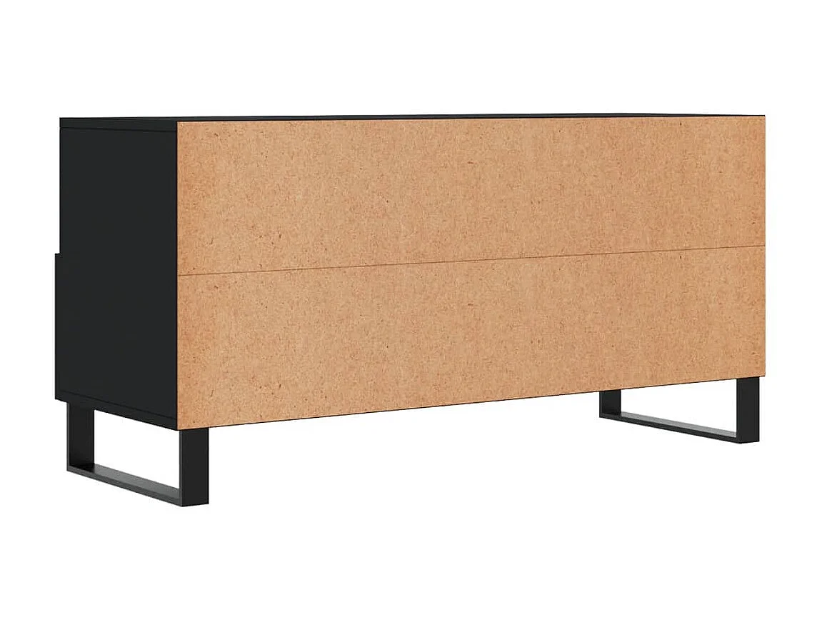 Meuble TV noir 102x36x50 cm bois d'ingénierie