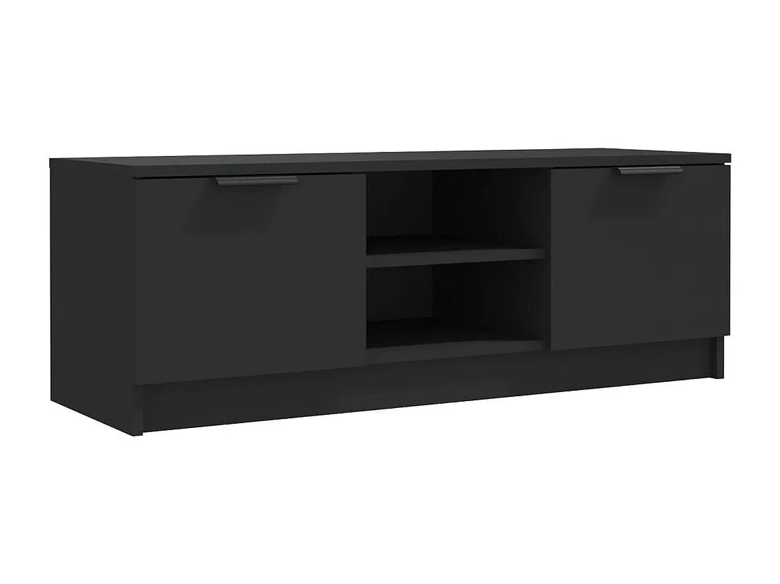 Schwarzer TV-Schrank 102 x 35 x 36,5 cm. Holzwerkstoff