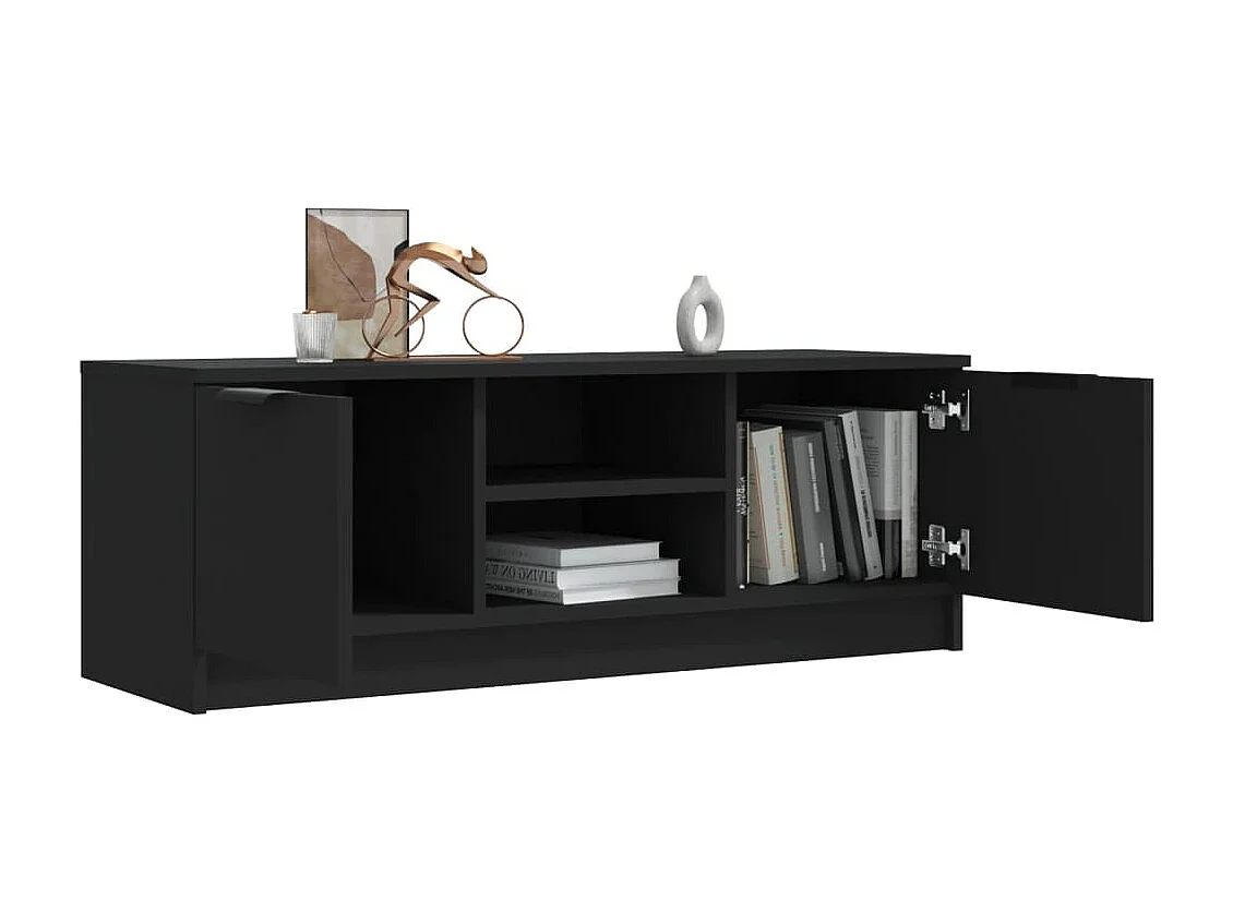 Schwarzer TV-Schrank 102 x 35 x 36,5 cm. Holzwerkstoff