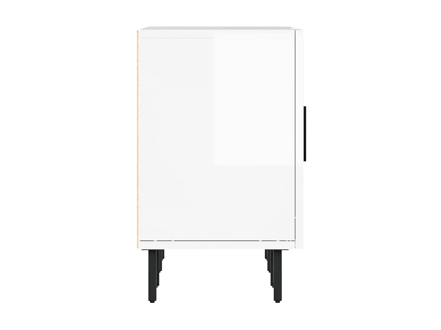 Meuble TV blanc brillant 150x30x50 cm bois d'ingénierie
