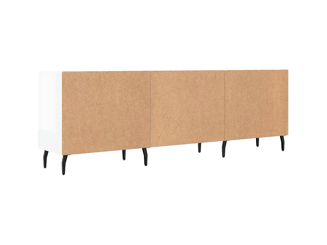 Glanzend wit tv-meubel 150x30x50 cm samengesteld hout