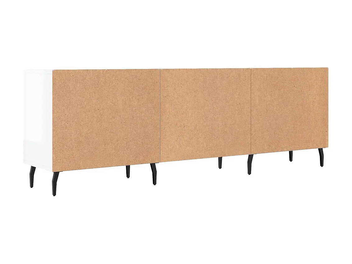 Glanzend wit tv-meubel 150x30x50 cm samengesteld hout