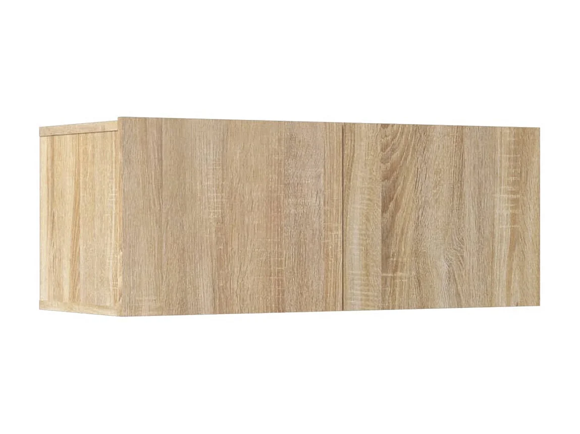 Set supporto TV da 5 pezzi in legno ingegnerizzato rovere Sonoma